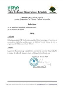 Remaniement à l’UFDG : Cellou Baldé et Maladho Diallo évincés 