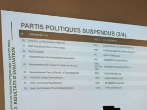 Politique : le MATD Le RPG Arc-en-ciel et l'UFR suspendus pour trois mois